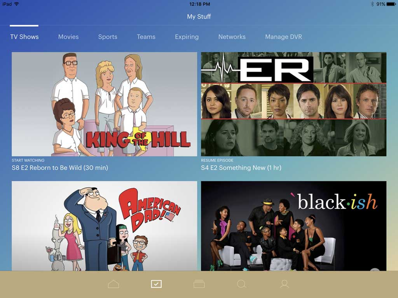 All of your TV shows, whether you record them or simply add them to your library, are available in one library.